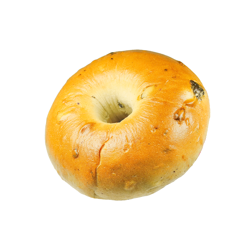 Natuurlijk zoete kaneel-rozijnenbagel Natuurlijk zoete kaneel-rozijnenbagel