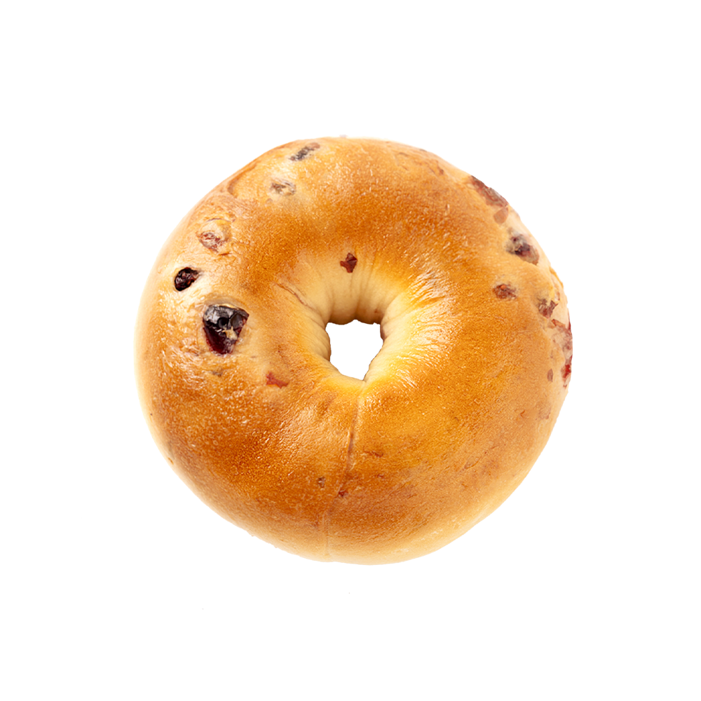 Gezonde en vetarme cranberrybagel
