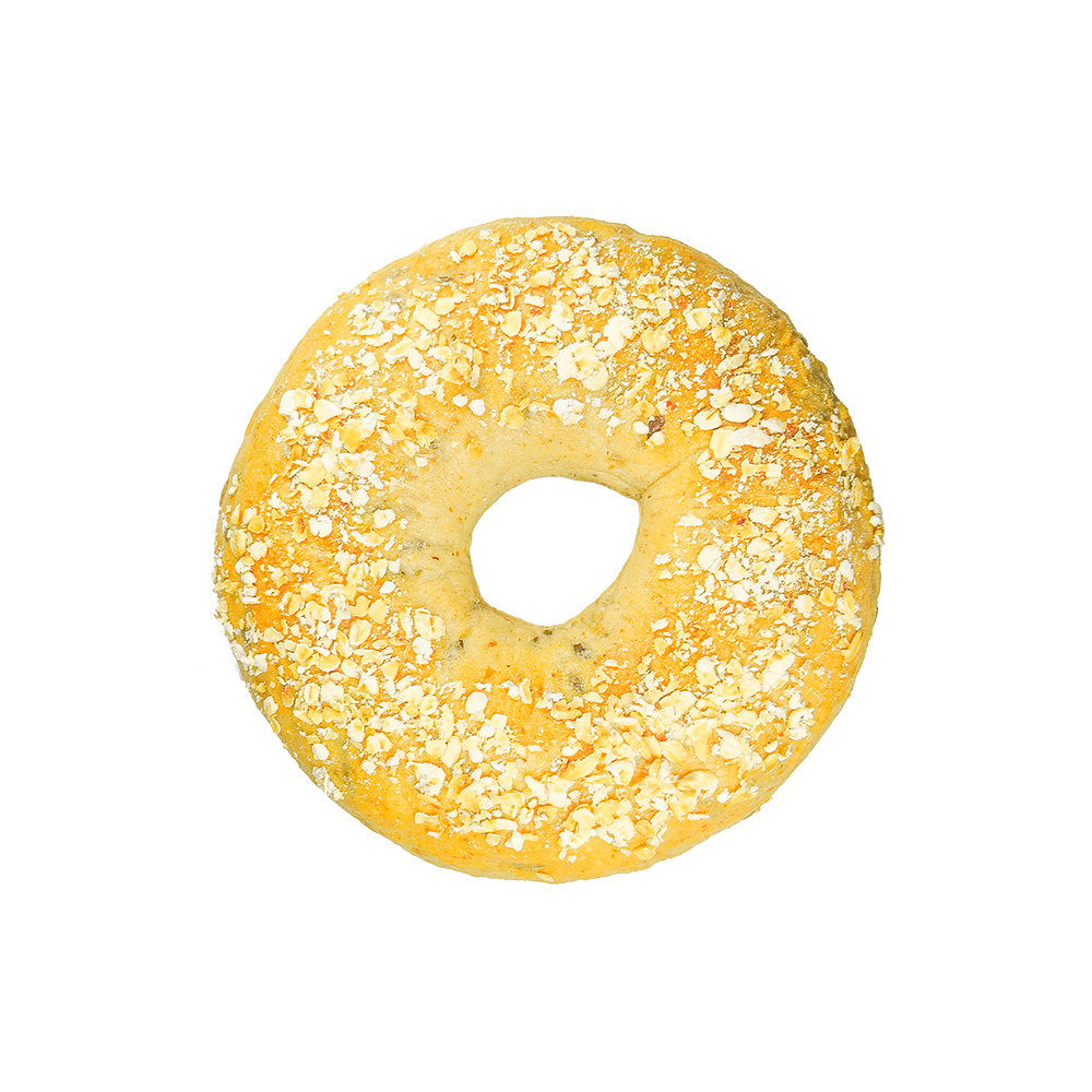 Vetarme volkoren haver lijnzaad bagel