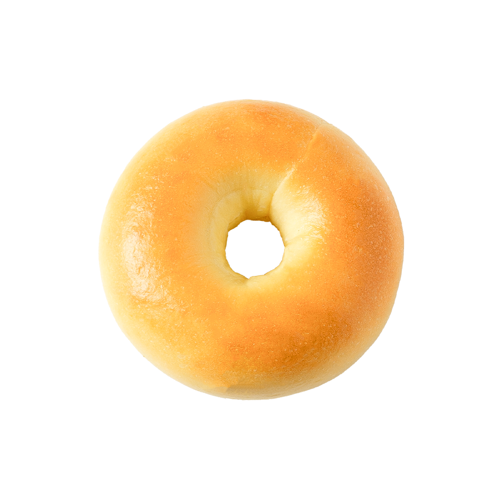 Glanzende en broze gewone bagel