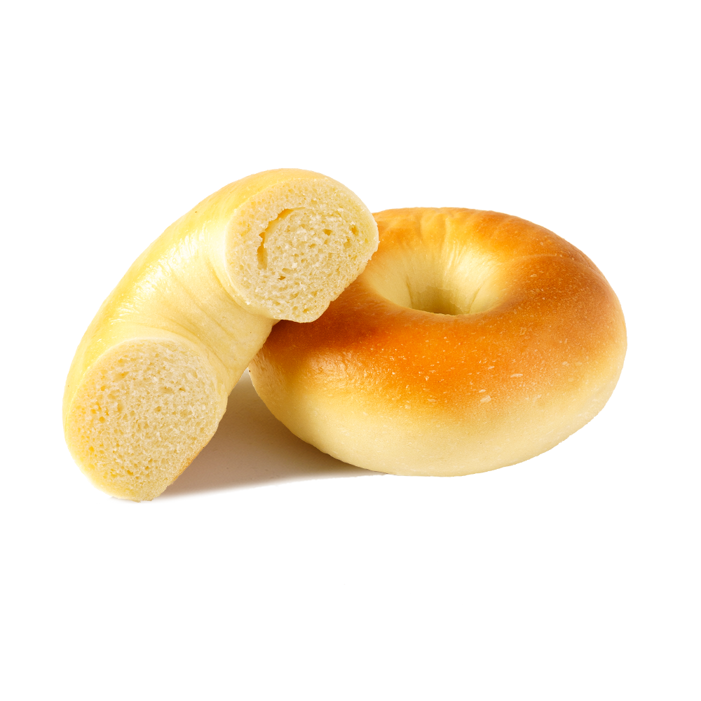 Glanzende en broze gewone bagel