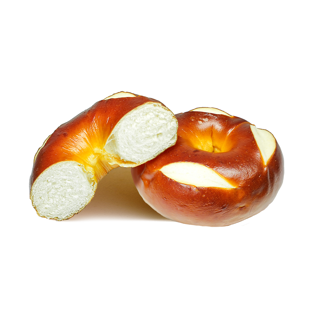 Pretzel-bagel op hoge temperatuur bakken
