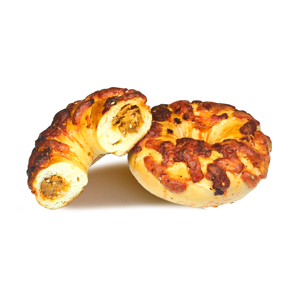 Taaie bagelbasis Teng Pepper Chicken Bagel