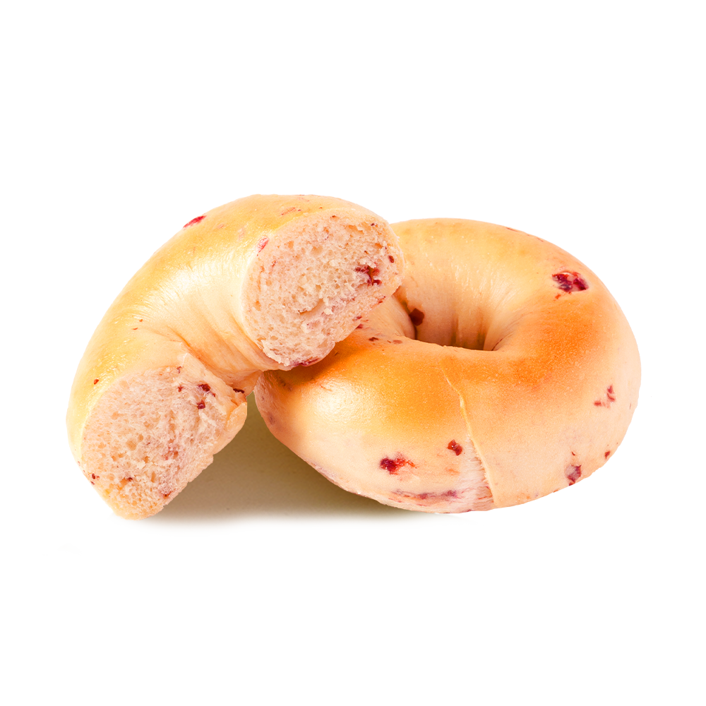 Gezonde en vetarme cranberrybagel
